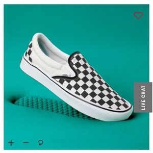 Brand New Comfycush Checkerboard Slip-On Vans.